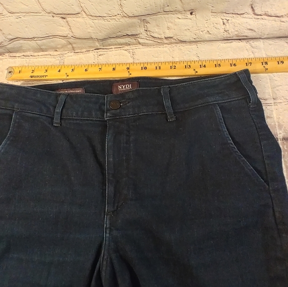 NYDJ Marilyn Straight Dark Denim Jeans 14WP Lift X Tuck Stretch Jeans - Picture 6 of 16